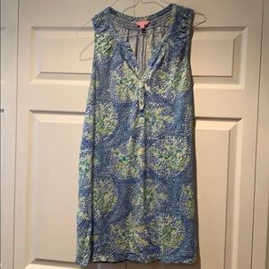Lilly Pulitzer xl sleeveless dress in blue & green